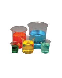 BMSET5 Plastic Beaker Set of 5, Polymethylpentene (PMP)