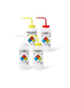 Assorted Vented Wash Bottles, 1000 mL